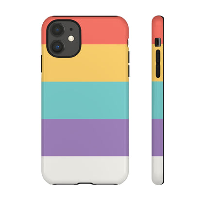 Pastel Rainbow Stripe Pattern Phone Case - Phone Case - iPhone 11 / Glossy