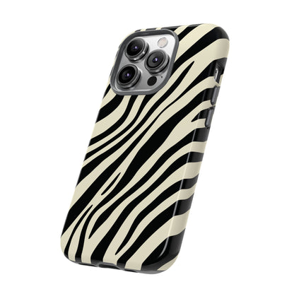 Modern Neutral Zebra Print Phone Case