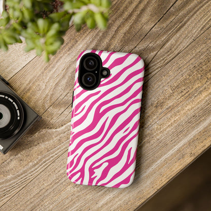 Stylish Hot Pink Zebra Print Phone Case