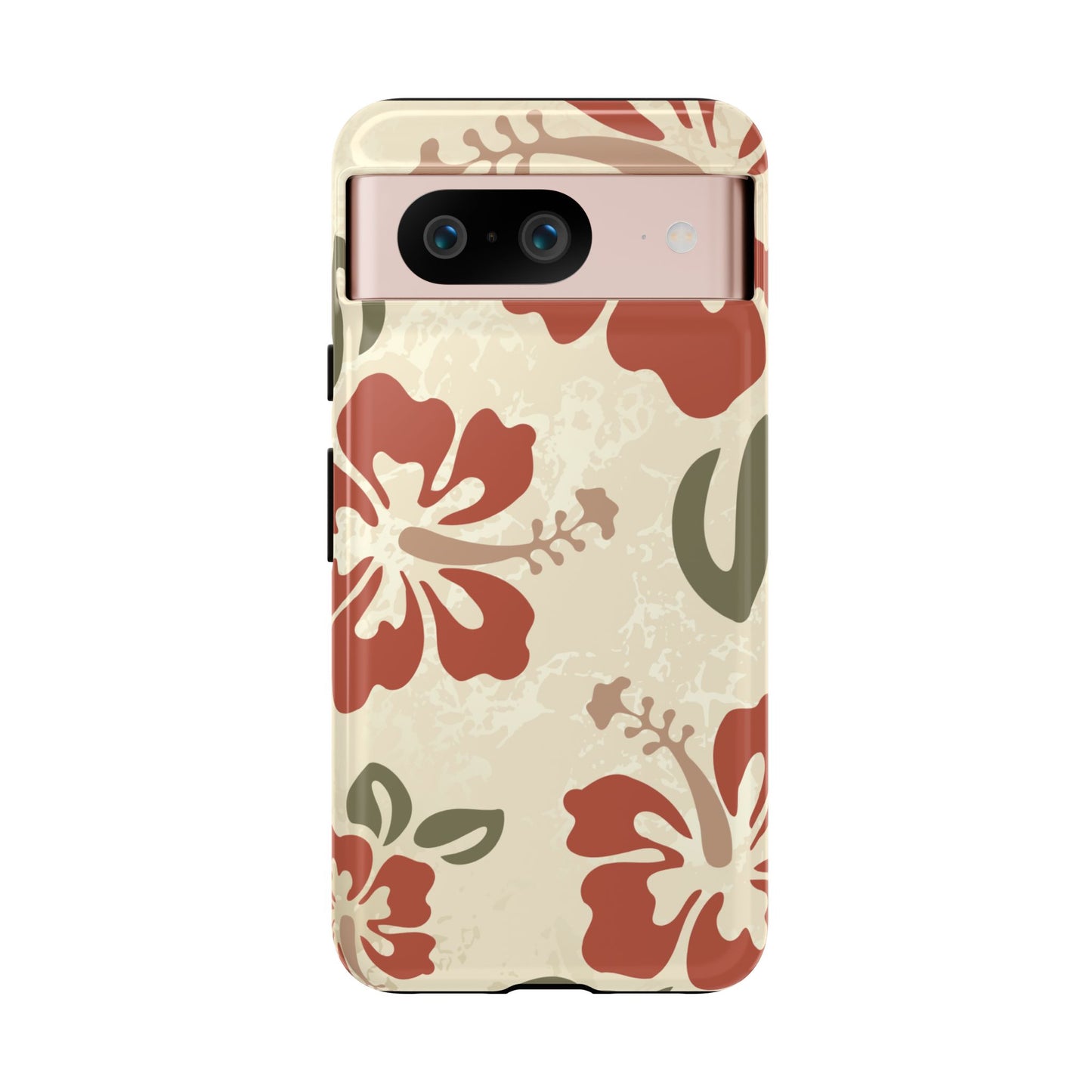 Google Pixel 8 / Glossy Phone Case - ’Boho Chic Hibiscus Pattern #1’ Phone Case