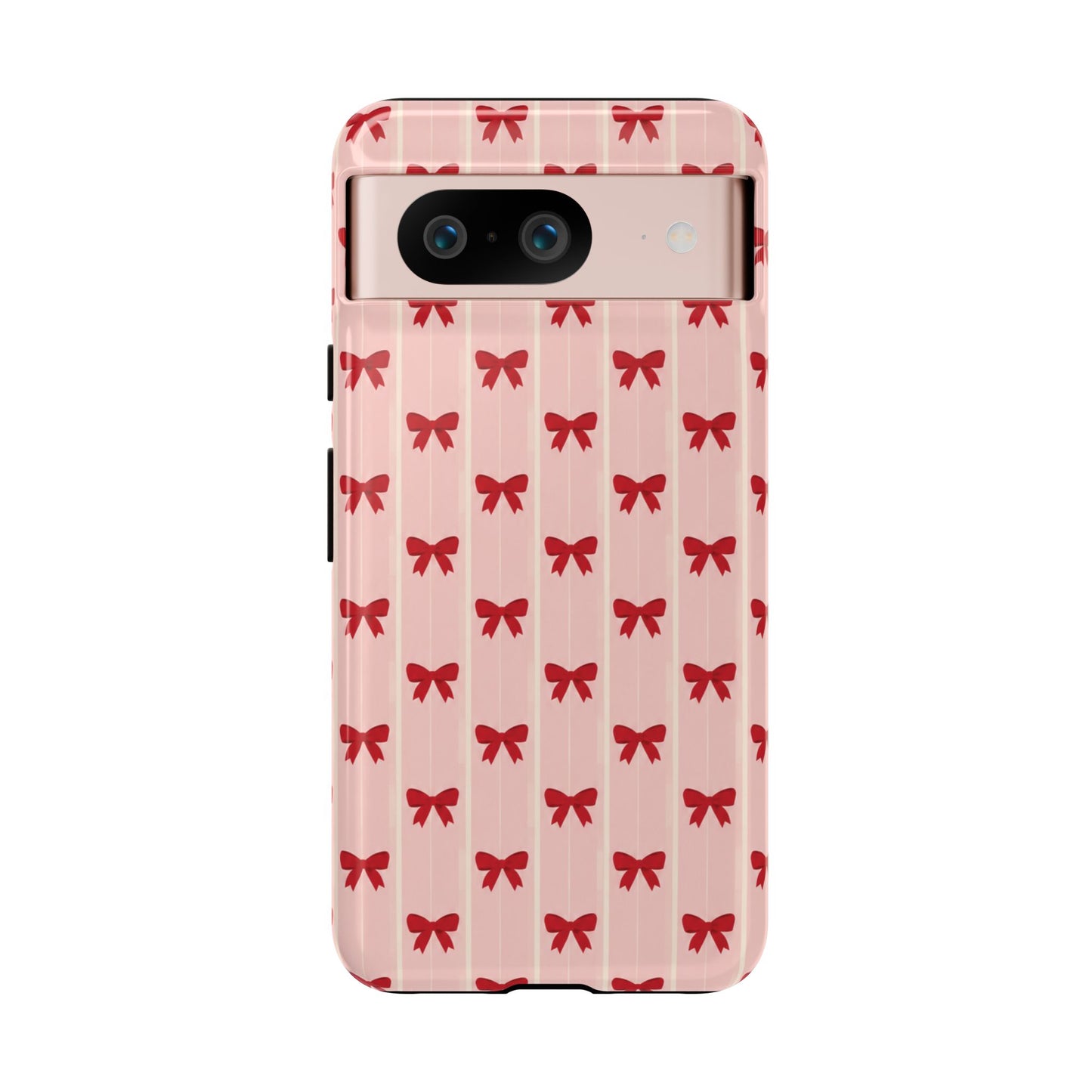 Retro Cherry Red Bow Pattern Phone Case
