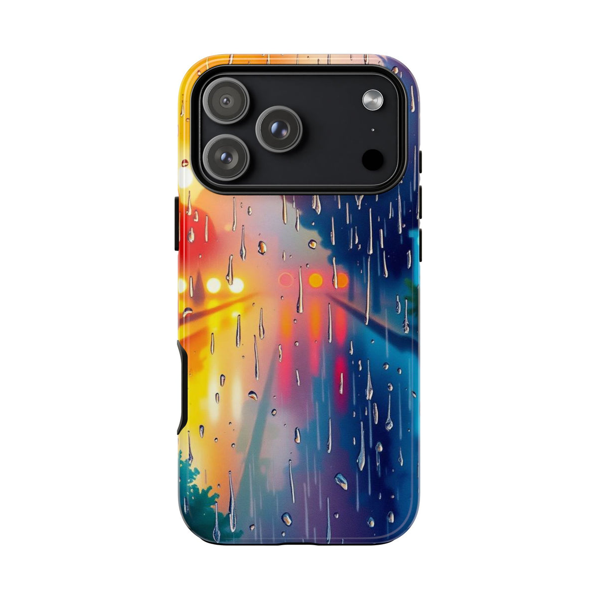 Electric Rain Watercolour Design Phone Case - Multicolor Phone Case - iPhone 17 Pro Max / Glossy