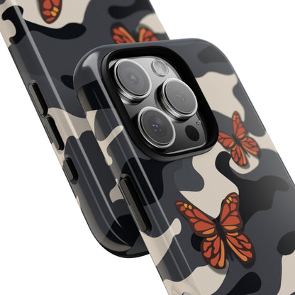Phone Case - Black & Orange Butterfly Camo Phone Case