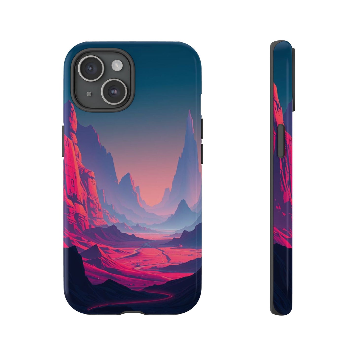 iPhone 15 / Glossy Phone Case - Alien Vista Design Phone Case