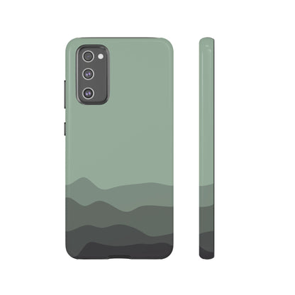 Green Abstract Waves Protective Phone Case - Green Phone Case - Samsung Galaxy S20 FE / Glossy