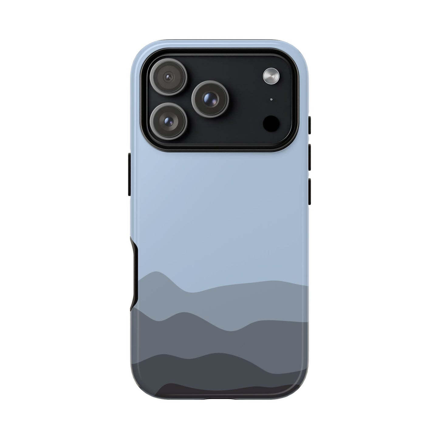 Blue Abstract Waves Protective Phone Case - Blue Phone Case - iPhone 17 Pro / Glossy