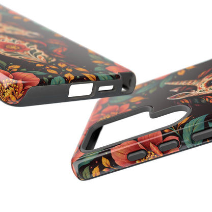 Elegant Terracotta and Teal Calavera Unicorn Phone Case - Phone Case