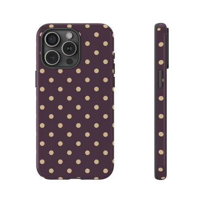Purple with Yellow Dot Pattern Phone Case
