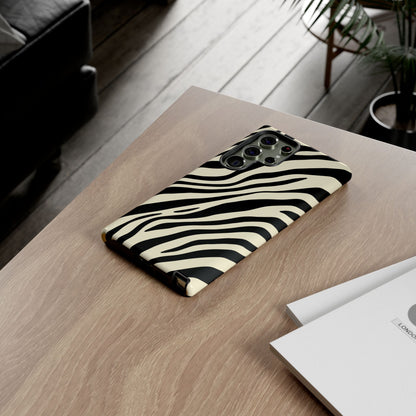 Modern Neutral Zebra Print Phone Case