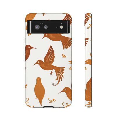 Google Pixel 6 / Glossy Phone Case - Abstract Bird Pattern Phone Case