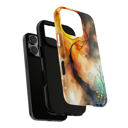 Phone Case - Abstract Watercolour Gothic Scene Phone Case