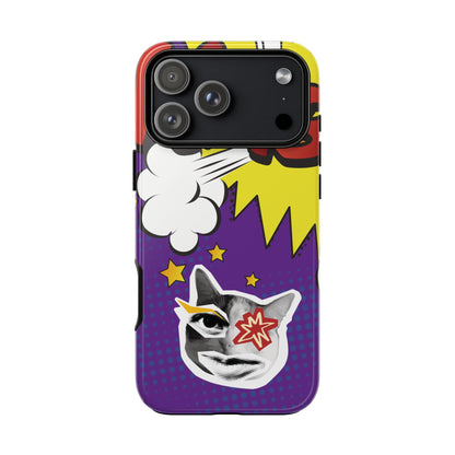 Bold Purple Pop Art Cat Phone Case - Purple Phone Case - iPhone 17 Pro Max / Glossy