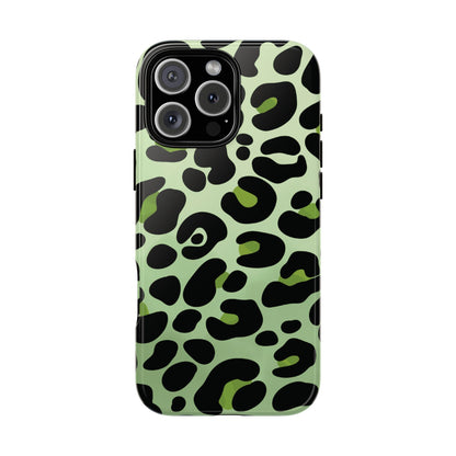 Chic Sage Leopard Print Phone Case