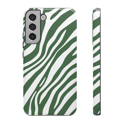 Modern Sage Zebra Print Phone Case