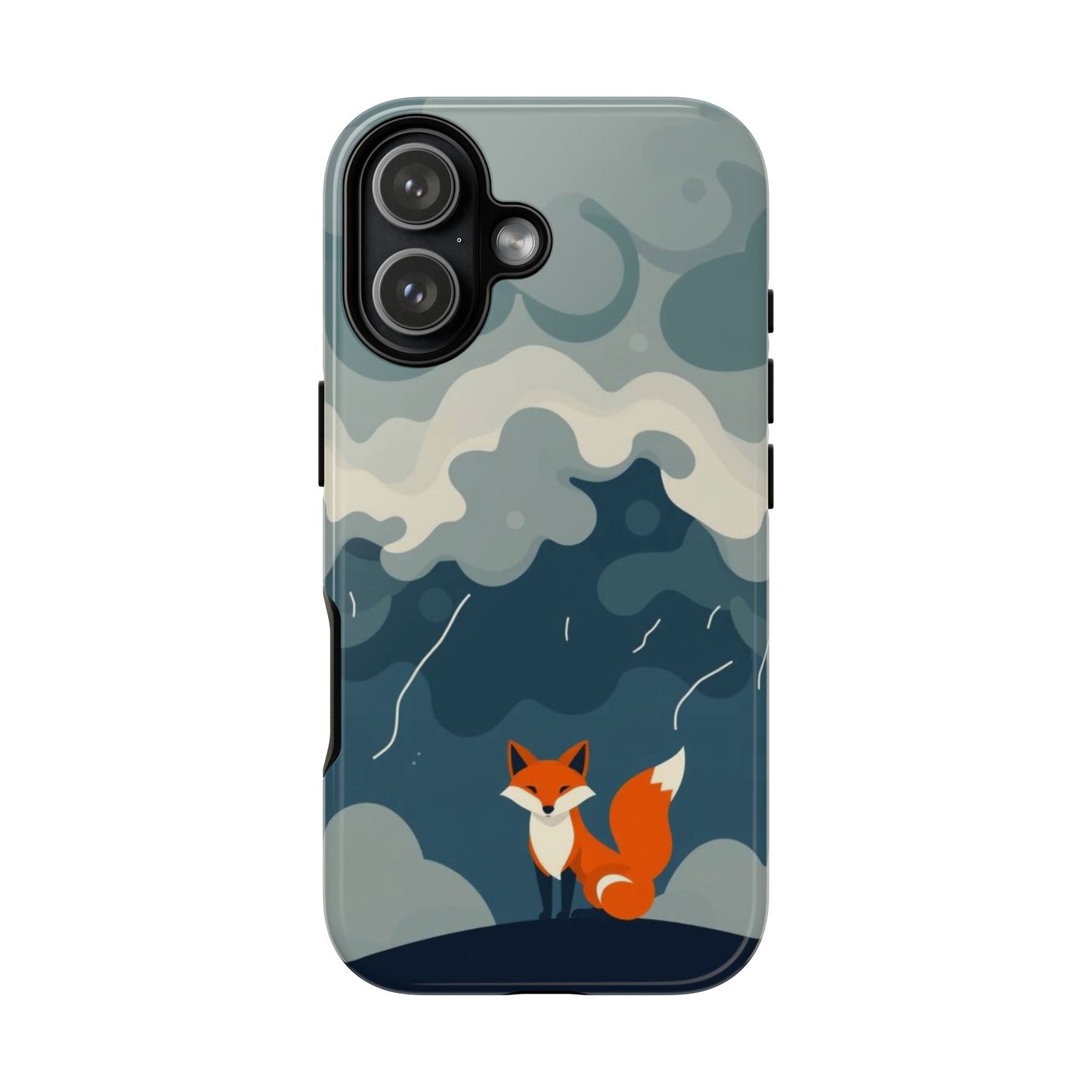 iPhone 17 / Glossy Phone Case - Stormy Fox Design Phone Case