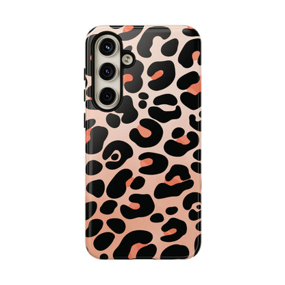 Elegant Peach Leopard Print Phone Case