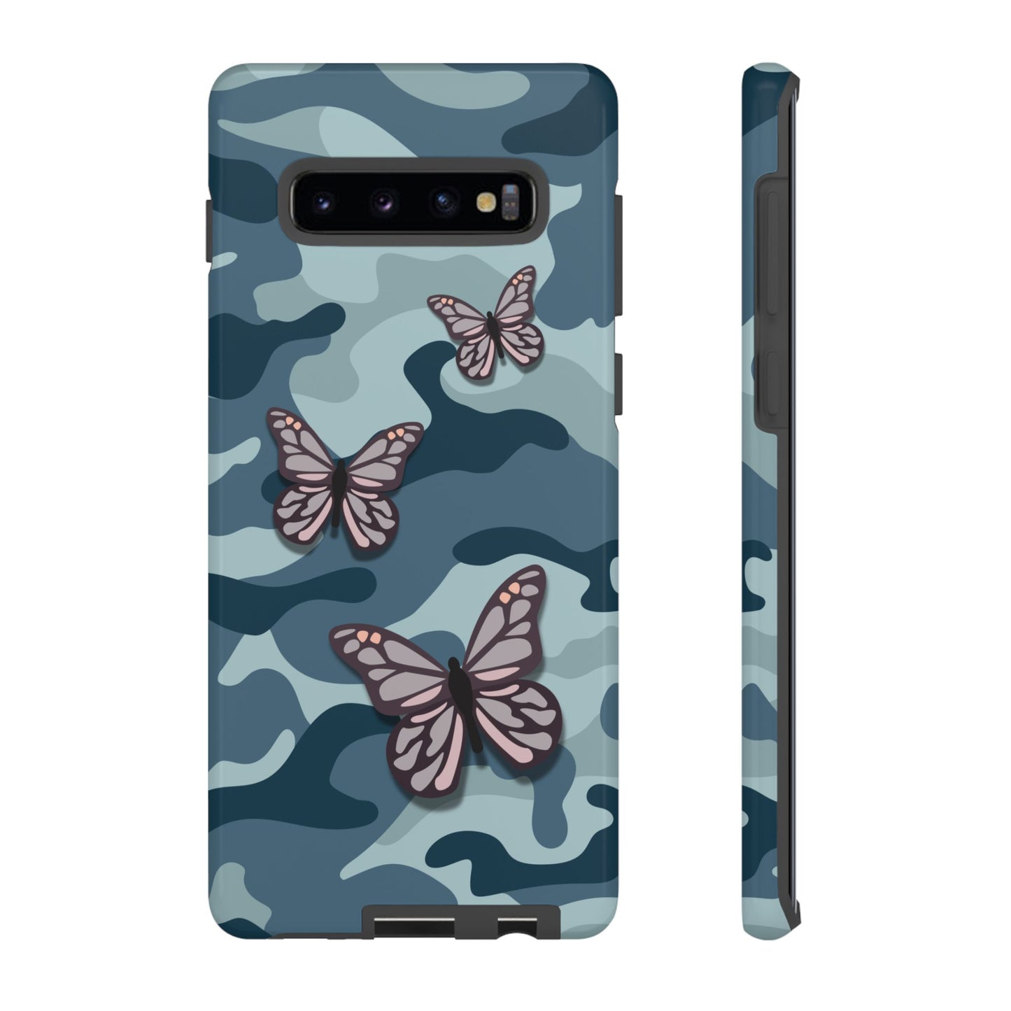 Dark Blue Butterfly Camo Phone Case - Blue Phone Case