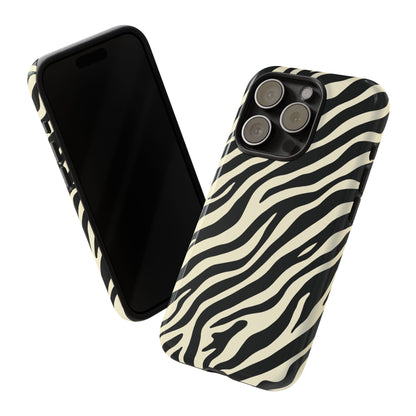 Chic Ivory Zebra Print Phone Case