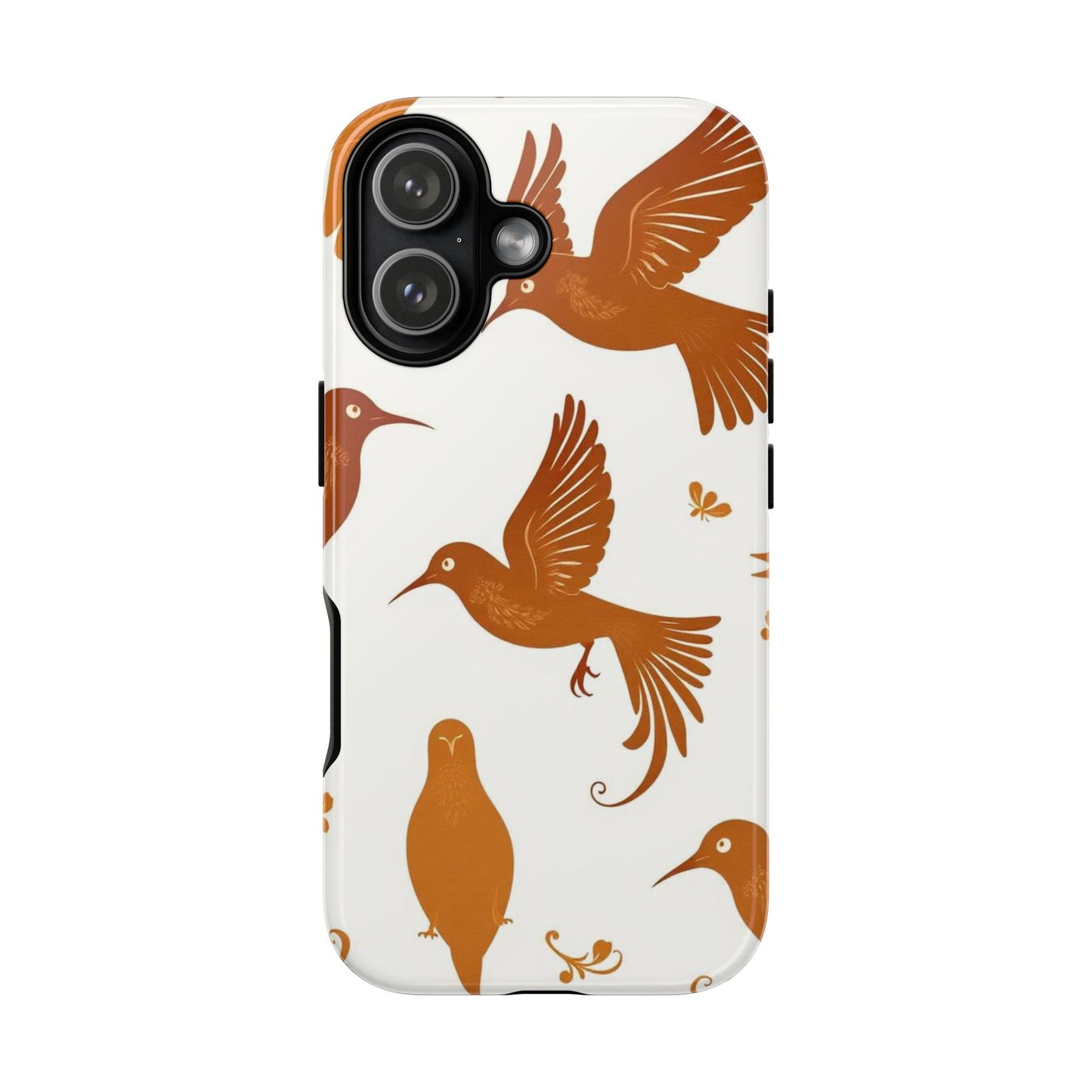 iPhone 17 / Glossy Phone Case - Abstract Bird Pattern Phone Case