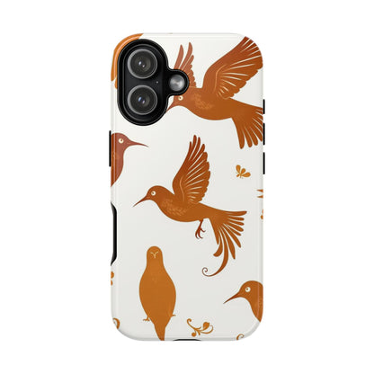 iPhone 17 / Glossy Phone Case - Abstract Bird Pattern Phone Case