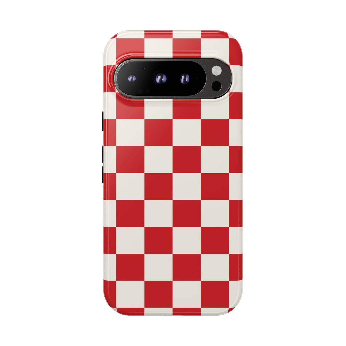 Red Checked Pattern Phone Case - Red Phone Case - Google Pixel 9 Pro / Glossy