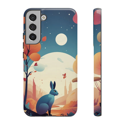 Stylised Blue Hare Design Phone Case - Multicolor Phone Case - Samsung Galaxy S22 Plus / Glossy