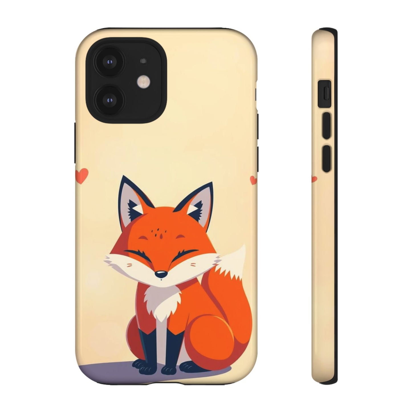 iPhone 12 / Glossy Phone Case - Cute Fox Design Phone Case