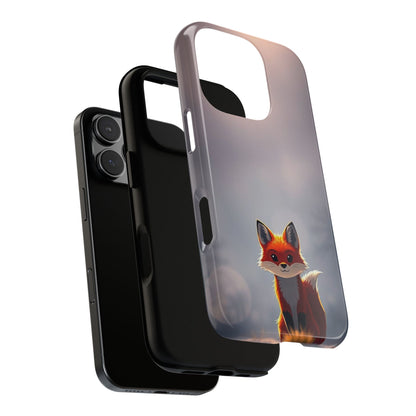 Cute Gothic Fox Design Phone Case - Multicolor Phone Case