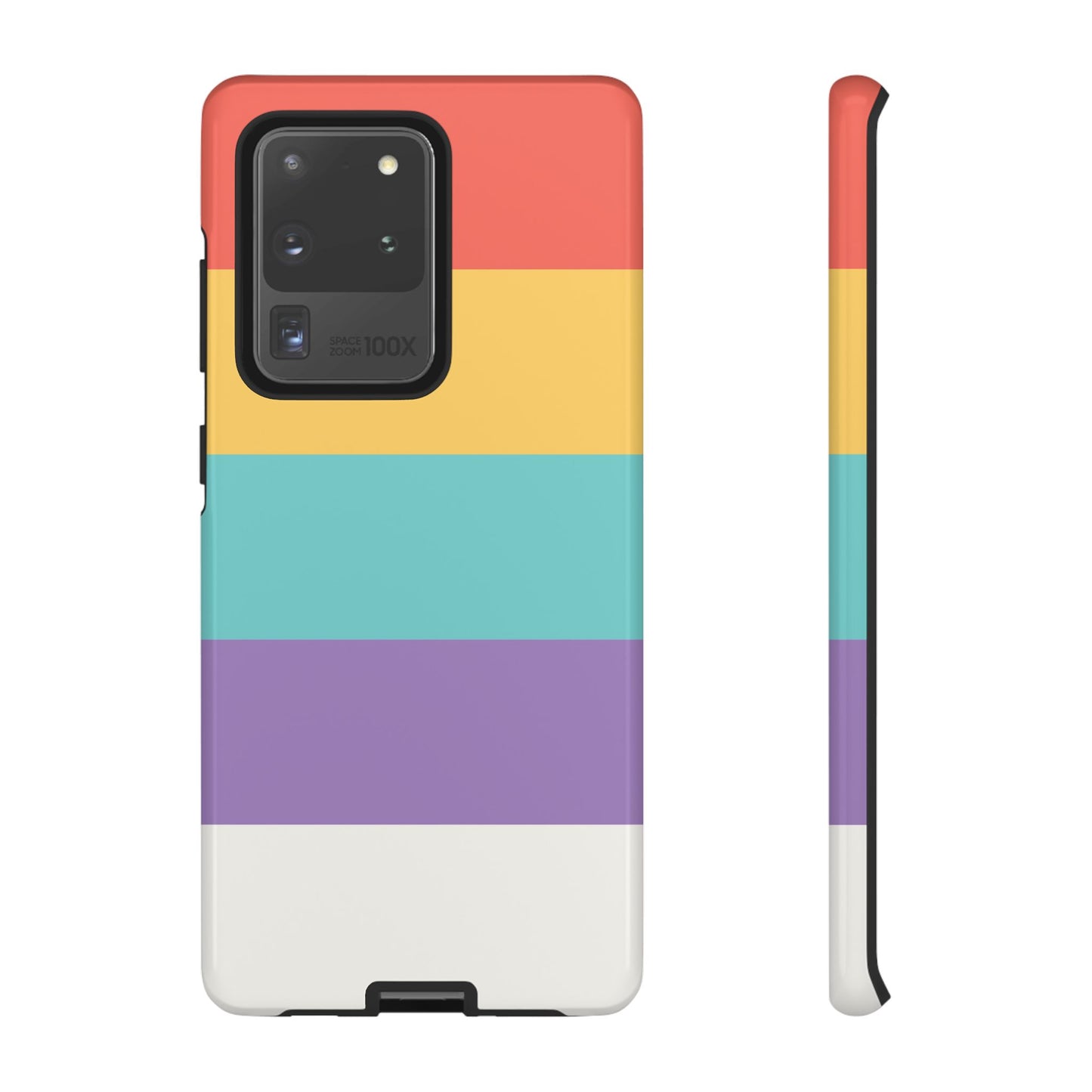 Pastel Rainbow Stripe Pattern Phone Case - Phone Case - Samsung Galaxy S20 Ultra / Glossy