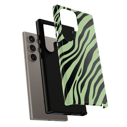 Modern Mint Zebra Print Phone Case