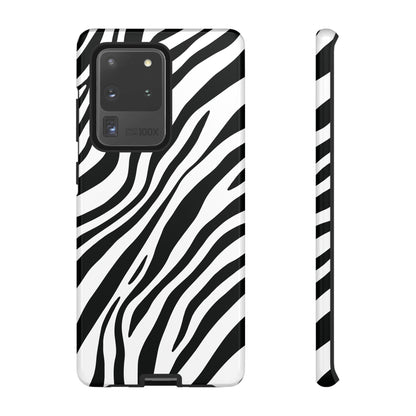 Modern Monochrome Zebra Print Phone Case
