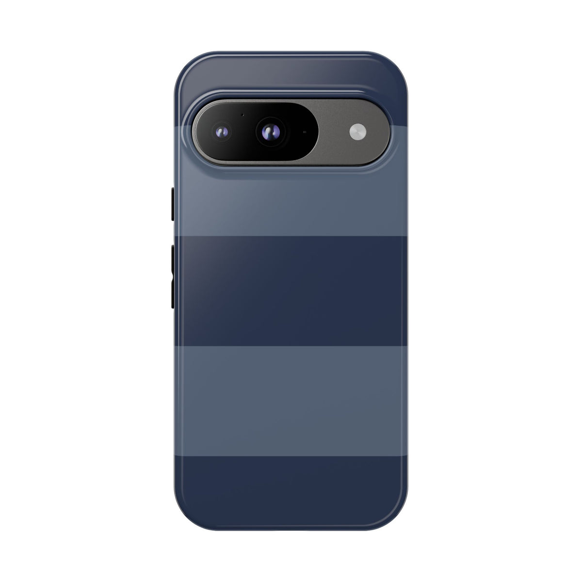 Dark Blue Horizontal Stripe Pattern Phone Case - Blue Phone Case - Google Pixel 9 / Glossy