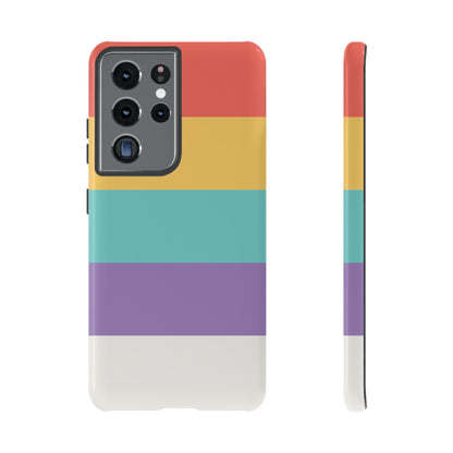 Pastel Rainbow Stripe Pattern Phone Case - Phone Case - Samsung Galaxy S21 Ultra / Glossy