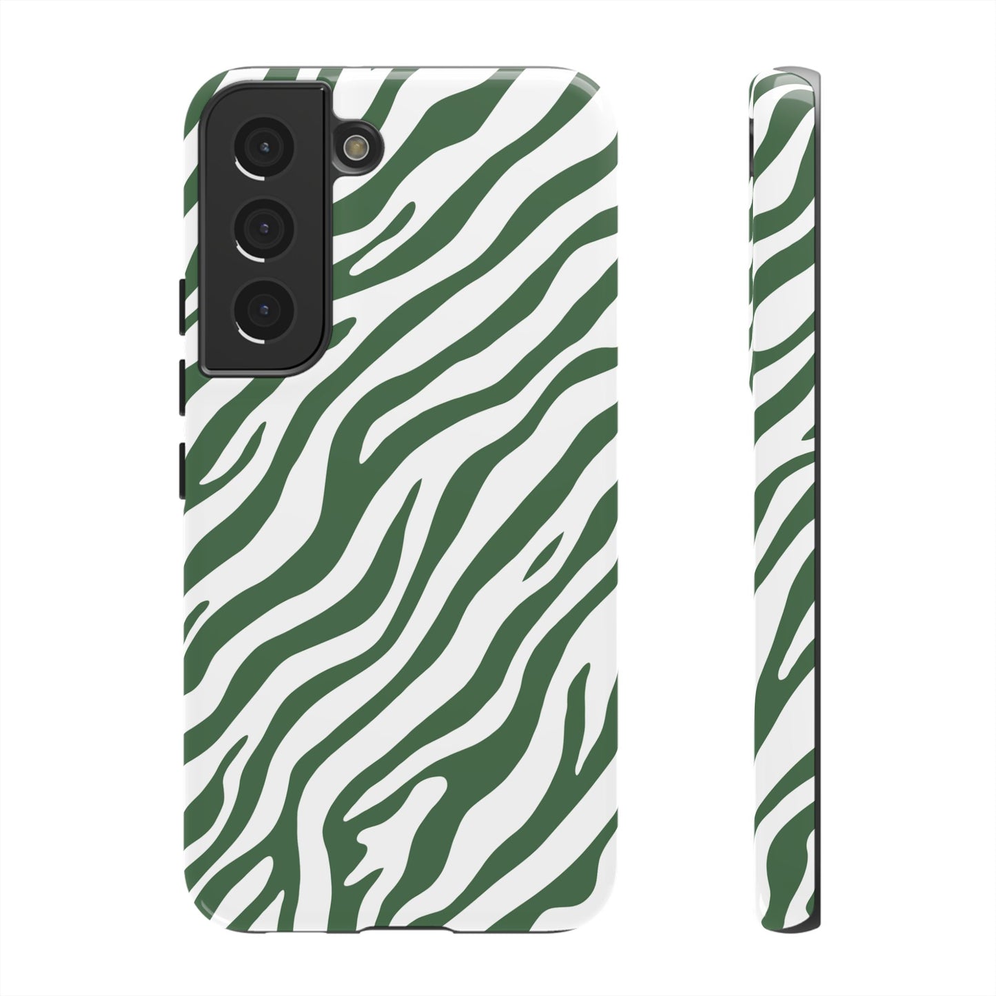 Stylish Sage Zebra Print Phone Case