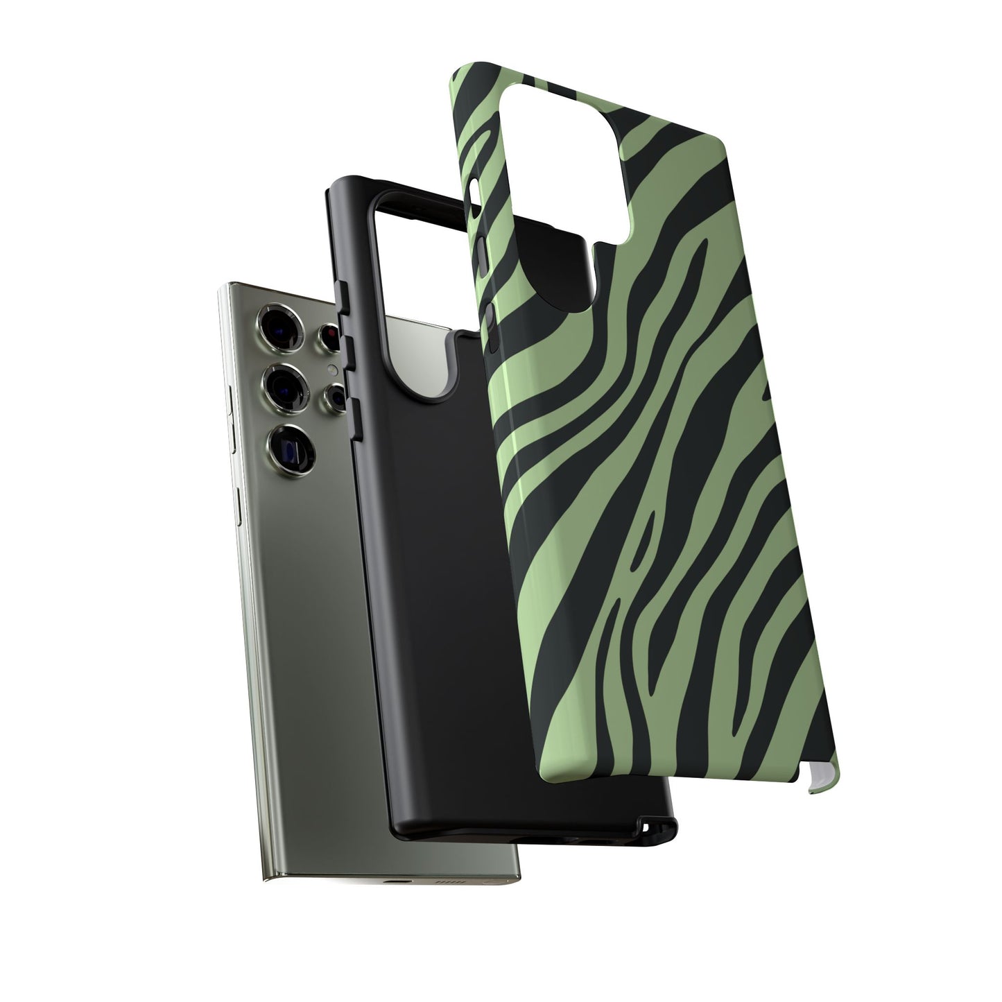 Modern Mint Zebra Print Phone Case