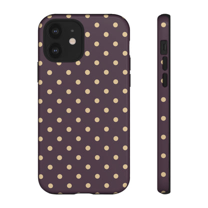 Purple with Yellow Dot Pattern Phone Case