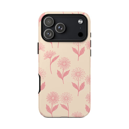 Pretty Pink Daisy Pattern Phone Case
