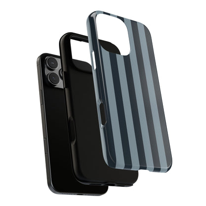 Dark Blue Stripe Pattern Phone Case - Blue Phone Case