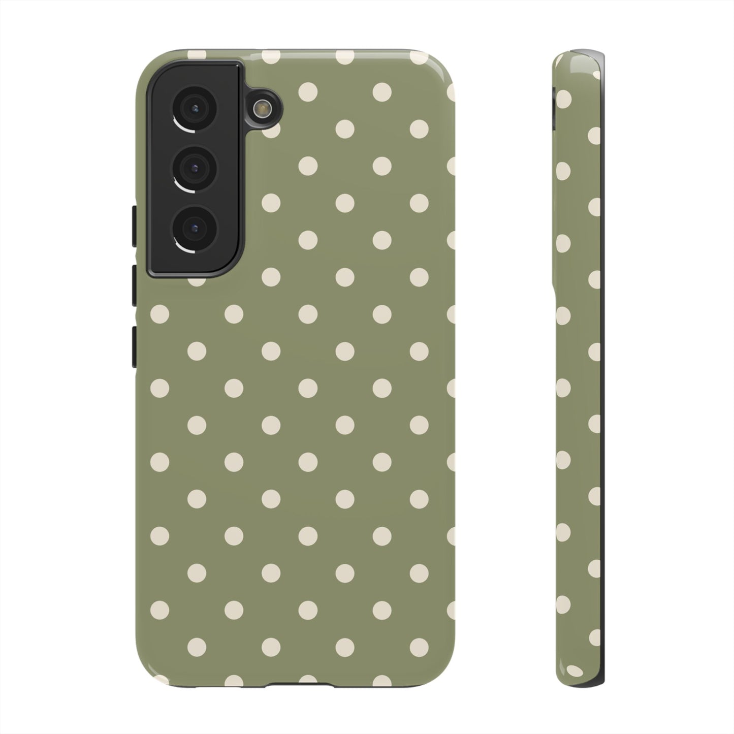 Green & White Dot Pattern Phone Case