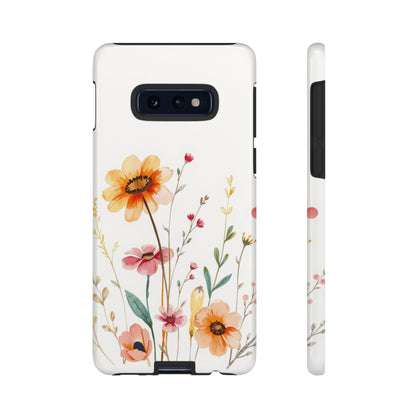 Boho Chic Watercolour Wild Blooms Pattern Phone Case