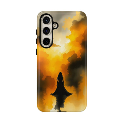 Samsung Galaxy S24 Plus / Glossy Phone Case - Watercolour Gothic Woman in Black Phone Case