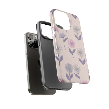 Pretty Pink & Purple Daisy Pattern Phone Case