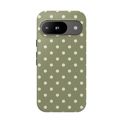 Green & White Dot Pattern Phone Case