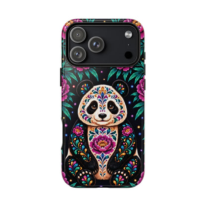 Cute Purple and Teal Calavera Panda Phone Case - Multicolor Phone Case - iPhone 17 Pro Max / Glossy