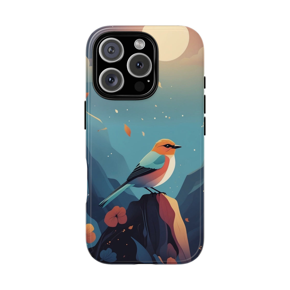 Stylised Bird Design Phone Case - Multicolor Phone Case - iPhone 16 Pro / Glossy
