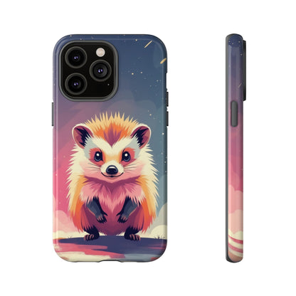 iPhone 14 Pro Max / Glossy Phone Case - Stylised Hedgehog Design Phone Case