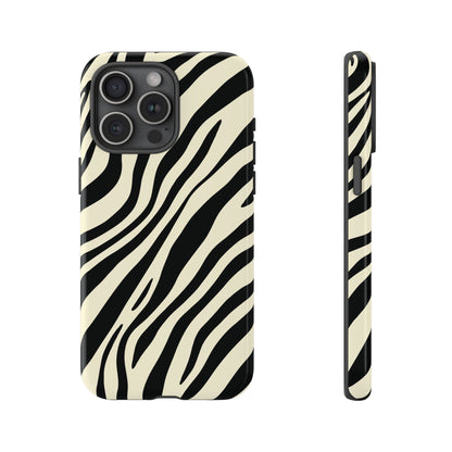 Modern Neutral Zebra Print Phone Case
