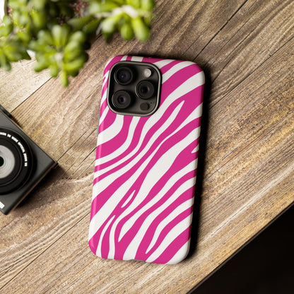 Modern Hot Pink Zebra Print Phone Case