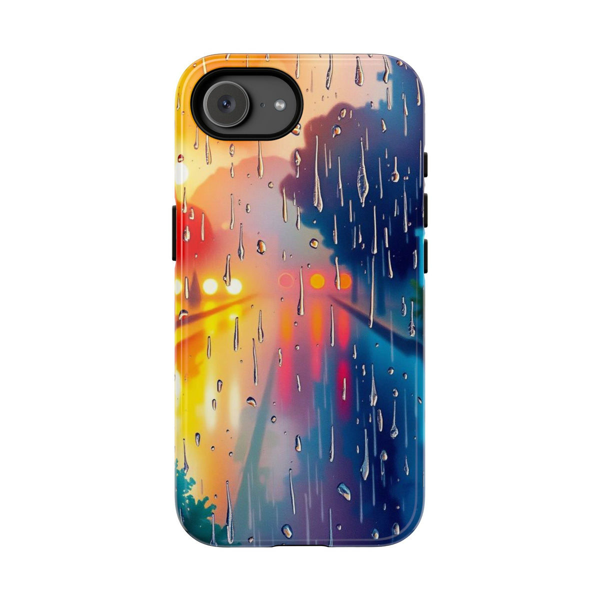 Electric Rain Watercolour Design Phone Case - Multicolor Phone Case - iPhone 17e / Glossy