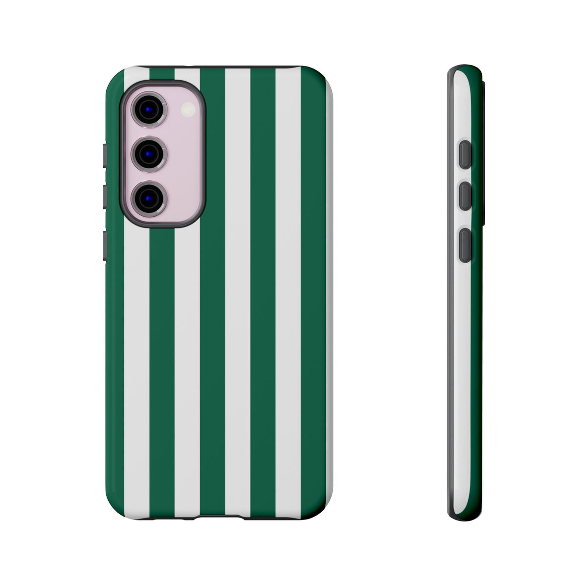 Simple Green & White Stripe Pattern Phone Case - Green Phone Case - Samsung Galaxy S23 Plus / Glossy